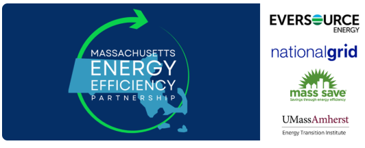 Logos: Massachusetts Energy Efficiency Partnership, Eversource Energy, National Grid, Mass Save, UMass Amherst Energy Transition Institute
