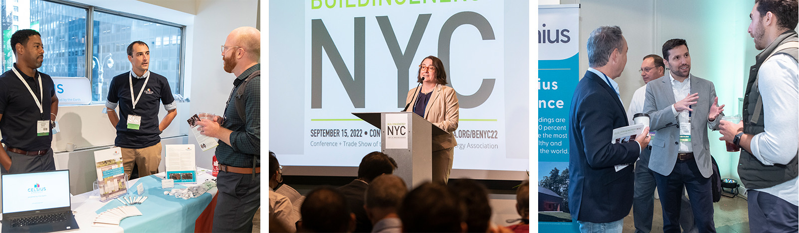 three images from the BuildingEnergy NYC conference