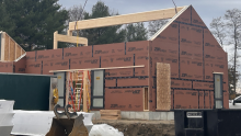 The building under construction