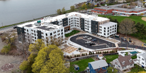 a view of the project under construction