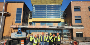 the school under construction