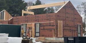 The building under construction