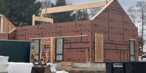 The building under construction