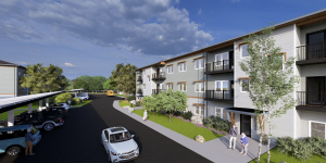 Architect's rendering of the completed project