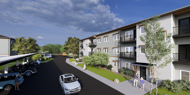 Architect's rendering of the completed project