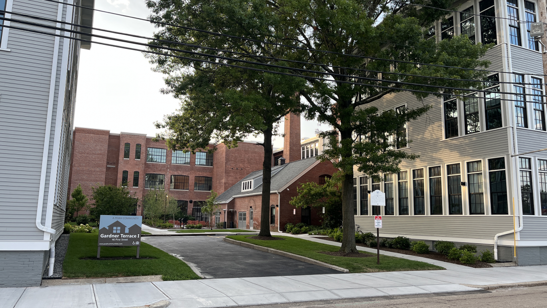 A front view of the rennovated building