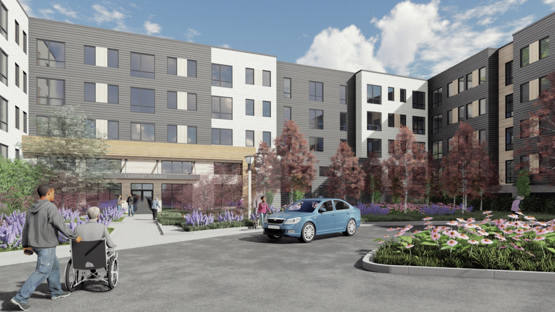 Architect's rendering of the completed project